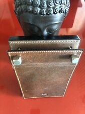 Rare Vintage GUCCI GG Bolt Nuts Leather Note pad holder Notebook Desk Accessory picture