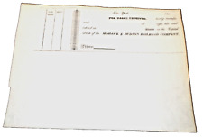 1835 MOHAWK & HUDSON RAILROAD NYC UNUSED STOCK TRANSFER FORM FULL SHEET picture