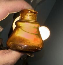 Vintage Carter's Amber Brown Cone Shaped Early Cork Style Ink Bottle picture