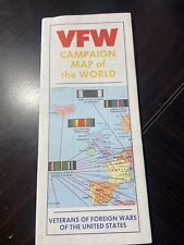 1987 VFW Campaign Map of the World Service Medals Combat Ribbons United States picture