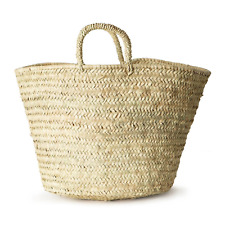 Handwoven Wall Basket Tall Large French Basket,Straw Tote Bag ,Straw Summer Bag picture