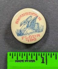Vintage 1920s Swansdown Flour Swan Pinback Pin picture