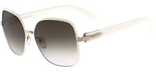 Salvatore Ferragamo Women's Ivory/Lt Gold Butterfly Sunglasses SF150S-721 Italy picture