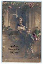 1924 Birthday Children On Window RPPC Photo Germany Posted Vintage Postcard picture