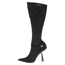 Jimmy Choo Sailor Moon Black Cat Luna Boot 100 Boots Knee High picture