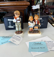 Lot of 2 Goebel Hummel TMK7 Figurines_ Celebrate w/ Song, I Didn't Do It w/Boxes picture
