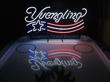 New Yuengling Lager US Flag America's Oldest Brewery Bar Bee Neon Sign Light 17