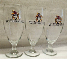 WEYERBACHER  Brewing Stemmed Beer Tulip Style Set Of 3 Easton Pa Clear Glass  picture