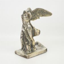 Vintage Hollow Cast Pewter Winged Nike Samothrace Victory Statue 7