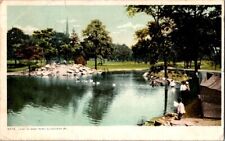Lake West Park Allegheny Detroit Pub Braddock Pennsylvania Postcard Posted 1908 picture