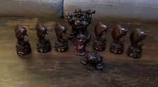 Lot Of 9 Vintage Chinese Red Resin Figurines picture