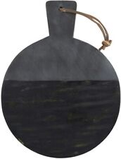 Round Marble and Mango Wood Serving Board, Medium, Black picture