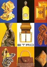1996 Etro 4-pg Accessories Handbag Tie Butterfly Bee Vintage Print Ad 1990s picture