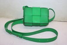 BOTTEGA VENETA Parakeet Green Leather Maxi Weave Candy Cassette Crossbody Bag picture