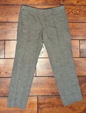 DRIES VAN NOTEN Mens Flat Front Black Cotton & Wool Pants Trousers Sz 52 - 34x29 picture