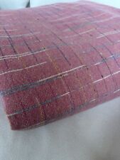 Vintage Wool Blend Blanket Throw Bedspread Pink Plaid 102x88” picture