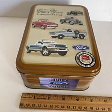 Vintage Ford Trucks Built Tough Collectible Lunch Box Metal Tin picture