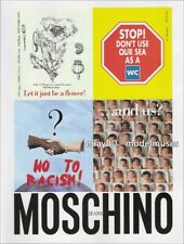 vintage MOSCHINO 1-Page MAGAZINE PRINT AD Fall 1992 social awareness picture
