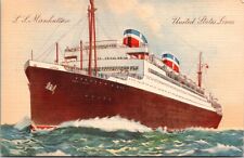 Unposted Postcard- Ship SS Manhattan United States Lines picture