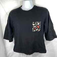 Disney x Uniqlo Women’s Small Mickey Mouse Pocket T Shirt 3/4 Length Sleeves picture