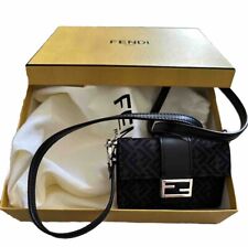 New Fendi Micro Flat Baguette Color Black/Brown Italy 7M0311 picture