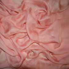 Aigner authentic mulberry silk chiffon fabric Logo 62x180cm Coral Made in Italy picture