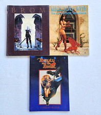 Vintage Fantasy Sci-Fi Art Books Brom Darkwerks Larry Elmore Chris Achilleos picture