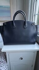 NEW- BALLY Women's Leather Bag/Tote Navy Shoulder Strap Leather picture