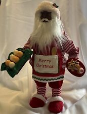 New African-American Baking Santa Claus 16” Carrying Baked Goods&Eggs.￼￼ picture