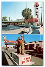 c1960's Two Stiffs Selling Gas And Motel Lovelock Nevada NV Unposted Postcard picture