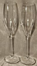 Disaronno Cristalleria Italiana Crystal Champagne Flute Glasses 10” Set Of 2 NEW picture