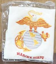 WW II EMBROIDERED U.S. MARINE CORPS SILK SCARF 27 X 27 INCHES picture