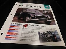 1958-1965 Volvo PV544 Spec Sheet Brochure Photo Poster 59 60 61 62 63 64 picture
