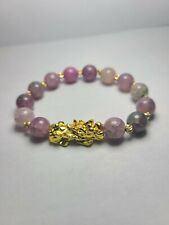 Lucky and Bravery Bracelet - Gold Plated Pi Xiu Jade Beads 8.6