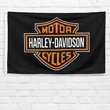 For Harley Davidson Motorcycle Enthusiasts 3x5 ft Flag Garage Wall Banner Gift picture