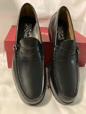 Salvatore Ferragamo Men Black Shoes.Leather Loafers Size-10D 