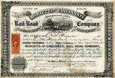 Marietta and Cincinnati Rail-Road Co. - Railroad Stocks picture