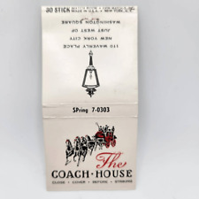 Vintage Matchcover The Coach House Restaurant Waverly Place New York City picture