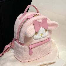 Sanrio cute pink rabbit girl backpack with furry girl heart small backpack picture