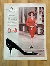 Vintage 1959 Life Stride Brown Shoe Co Print Ad Stiletto Heels Woman Advertising picture