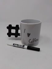 Cool Trendy Hashtag # Ceramic Mug or Cup With Dry Erase Marker Kikkerland Brand picture