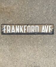 Vintage Frankford Philadelphia Porcelain Street Sign Historical Phila Sign R picture