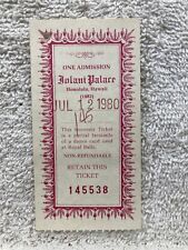 1980 Jolani Palace Honolulu Hawaii Ticket Souvenir Ticket Tolani  Vtg picture