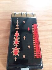 Vintage Red and Black Metal Flip up address book  with Calender Japan picture