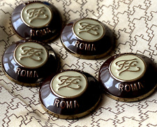 Set of 11 Size 18 mm FENDI logo FF Vintage Buttons 0,71 inch Gold Tone Metal picture