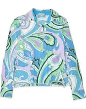 ETRO Womens Long Sleeve Polo Shirt IT 44 Medium Multicoloured Paisley FX13 picture