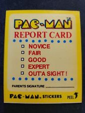 1980 Fleer PAC-MAN #48 Report Card Sticker card Bally Midway Video Game  picture