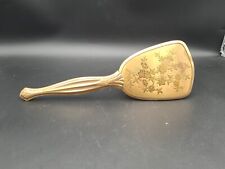 Vintage Vanity Hair Brush Floral Design Gold Tone w/removable brush  picture