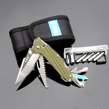 Multifunctional Clip Point Knife Folding Pocket Hunting Survival 12C27 Steel G10 picture