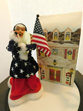 RARE Byers' Choice Carolers 2003 Patriotic Red White & Blue Woman w/ Box SIGNED picture